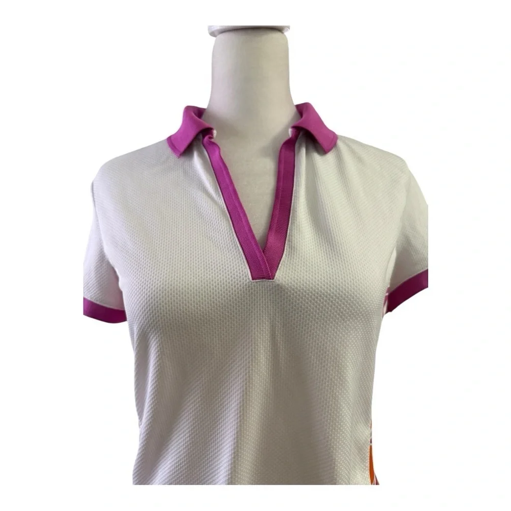 Women's Callaway White/Pink Golf Polo Small - Picture 6 of 6